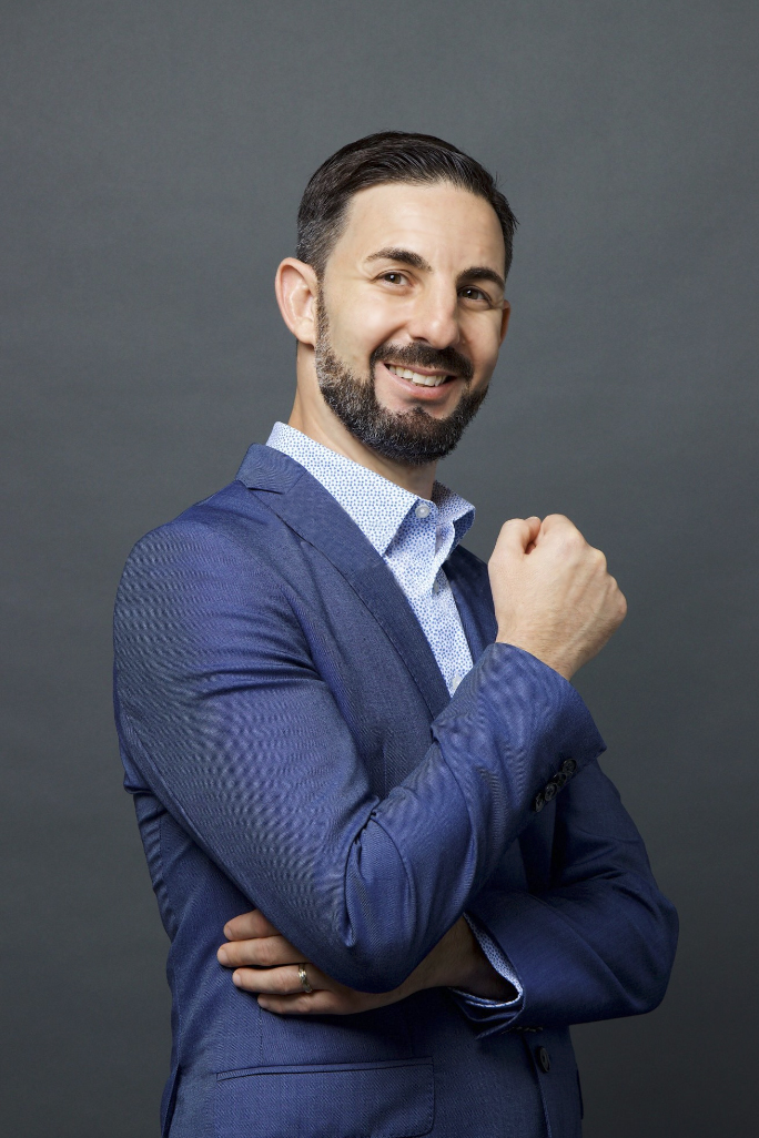 Dr. Fields in lab coat